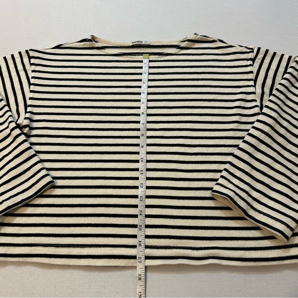 Buck Mason Striped Long Sleeve Tee Size Small - Picture 5 of 12